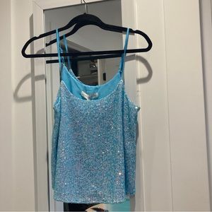 NWT Vici Blaze Sequin Top - Aqua